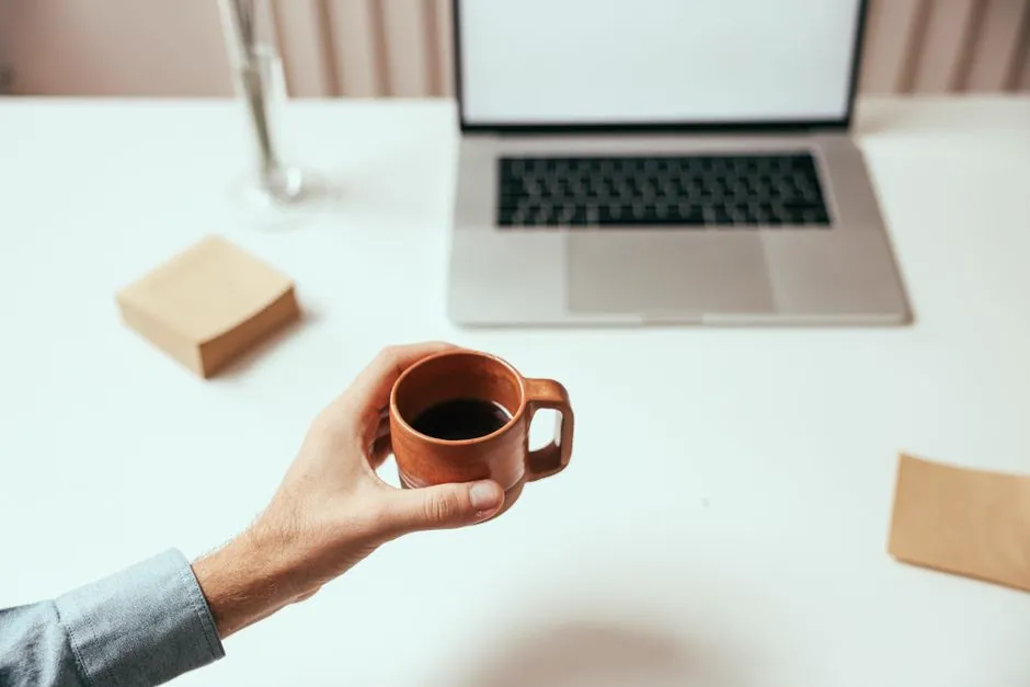 A remote worker reviewing application details